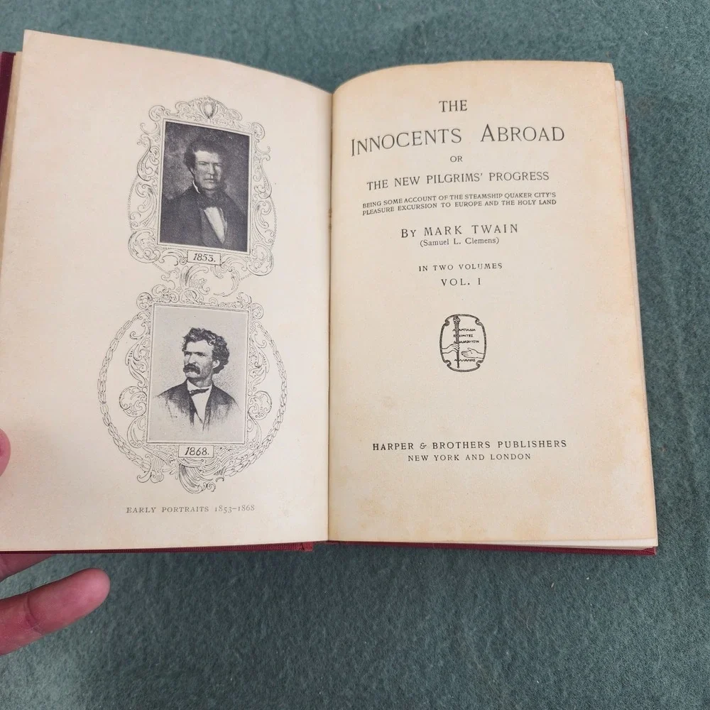 Mark Twain's Works The Innocents Abroad Vol 1 Author's National Edn Harpers 1911